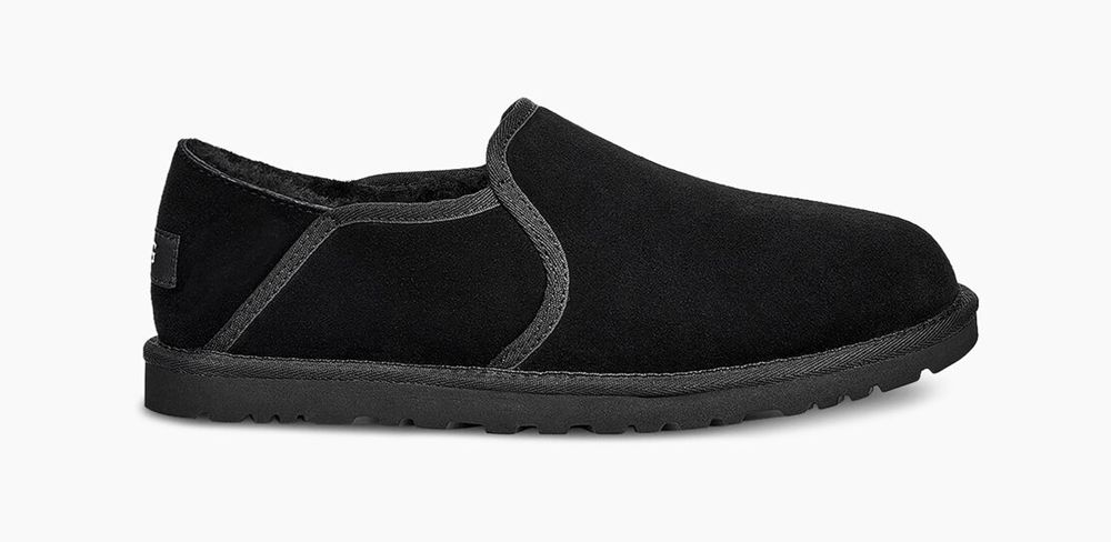 Ugg Slipper Mens - Ugg Kenton Black - 093QCAPYD